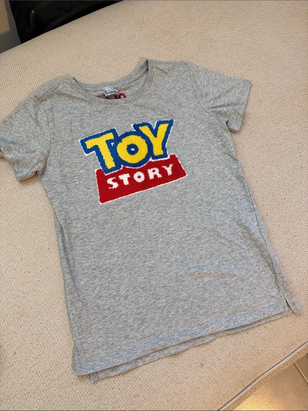 Cotton On Gray Tee with Yellow & Red Toy Story Logo